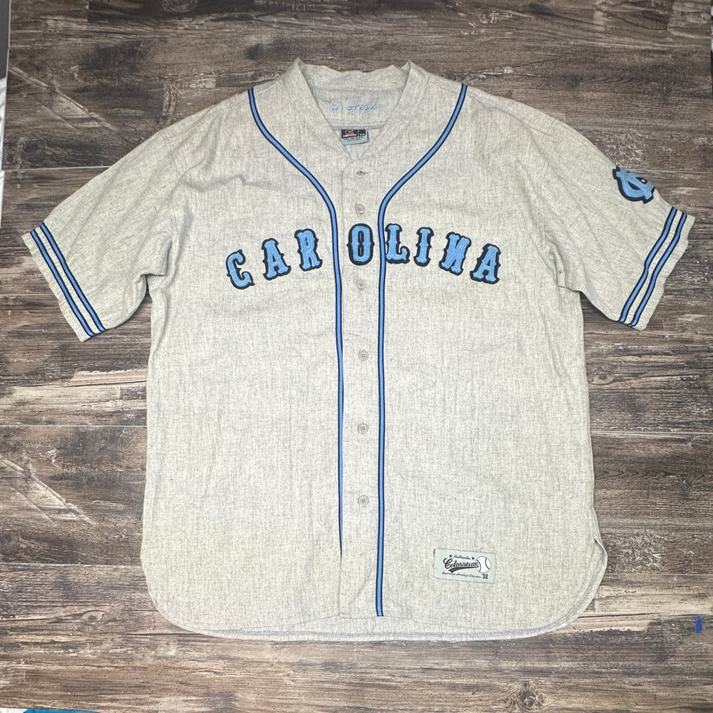 UNC Tar Heels Baseball Jersey Colosseum Y2K Size 2XB GUC